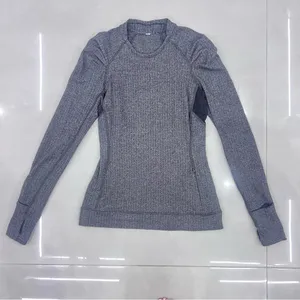 Lululemon Think Fast Long Sleeve Heathered Herringbone Heathered Black thumbnail 5