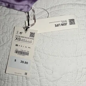 Zara lilac satin halter crop top thumbnail 2