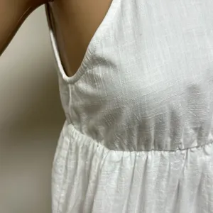 NWOT Reverse White Tiered Open Back Lined Midi Dress thumbnail 5