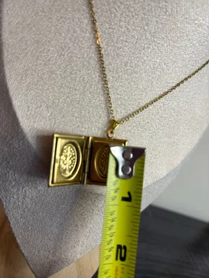 Handmade Gold Book Locket Necklace | Waterproof & Tarnish Resistant thumbnail 6