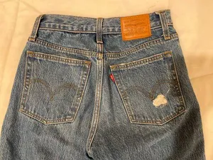Levi's Distressed Mom Straight Jeans thumbnail 4