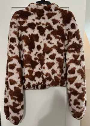 Boutique Cow Print Quarter Zip thumbnail 3