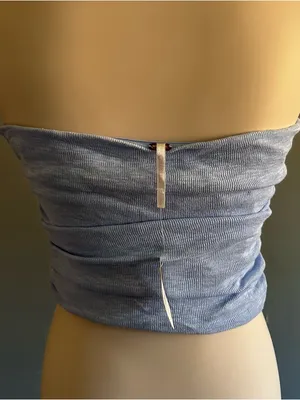 NWT Free People Boulevard Tube Top | Size: L | Blue Vista thumbnail 6