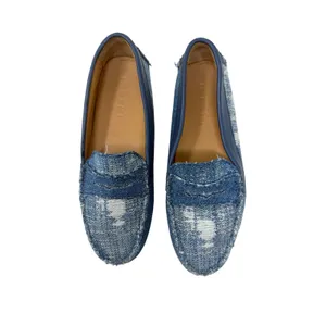 M.Gemi The Pastoso Distressed Denim Penny Driving Loafers Blue Size 35.5 US 5.5 thumbnail 2