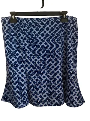 Express Vintage y2k twee Blue Patterned Skirt mini skirt 70s school girl vibes thumbnail 3