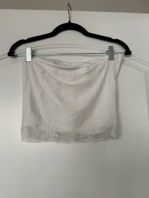 White Lace Tube Top Size M thumbnail 2