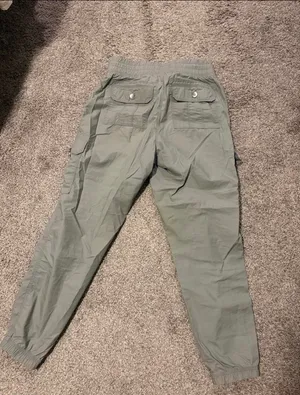 Women’s Calvin Klein Performance Pants Puffy Loose Pants Green Grey EUC SIZE XS thumbnail 4