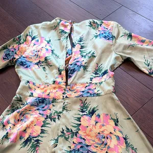 ASOS Green Floral Dress US 6 C27-058 thumbnail 13