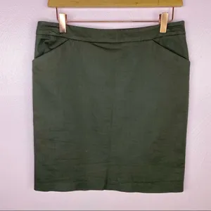 New York & Company Stretch Twill Khaki Pencil Skirt‎ Olive 6 thumbnail 8