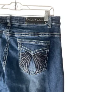 Ceder Rose‎ Women Size 33 X 34 Wing Hustler Y2k Straight Leg Mid Rise Jeans thumbnail 5