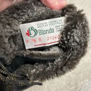 Blondo Genuine Shearling Mouton Leather Waterproof Boots Vintage Size 7.5 B thumbnail 9