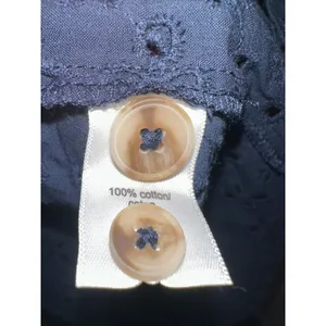 Women’s Maurices Navy Blue Eyelet Button Down Size XXL thumbnail 6
