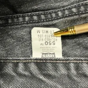 Levi's 550 Relaxed Fit Tapered Leg Jeans Black Denim Women 10 Made‎ in USA thumbnail 8