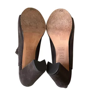 Stuart Weitzman Commodore Bootie 6 Brown‎ Leather Suede Studded Shoes Chic Edgy thumbnail 12