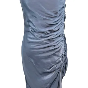 Shona Joy Lily Bias Ruched Midi Dress Blue Smoke Size‎ US 6 thumbnail 6