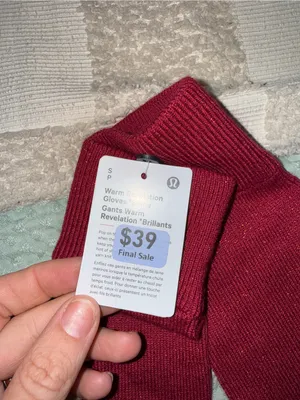 NWT Lululemon Warm Revelation Gloves *Shine size Small thumbnail 3
