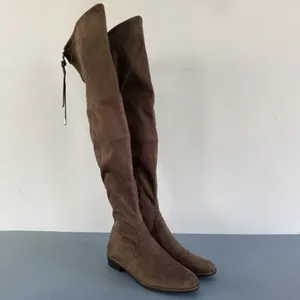 Marc Fisher Humor 2 Over The Knee Taupe‎ Faux Suede Boots thumbnail 2