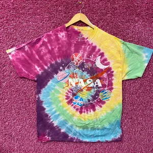 NASA Solar System Flower Amazing Colorful Tie Dye Graphic Design T-Shirt XL thumbnail 1