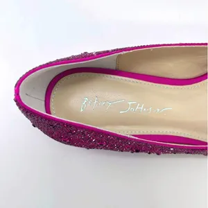 Betsey Johnson SB-Jude Ballet Flats 8.5 Pink Rhinestone Pointed Toe Wedding NWOB thumbnail 9