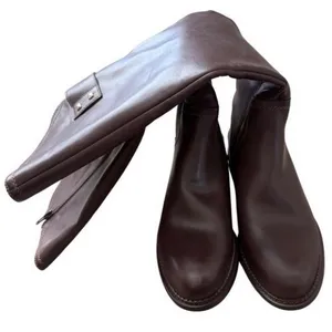 Franco Sarto Henrietta Brown Tall Riding Boots Size 6 Gold Stud Accents NEW thumbnail 4