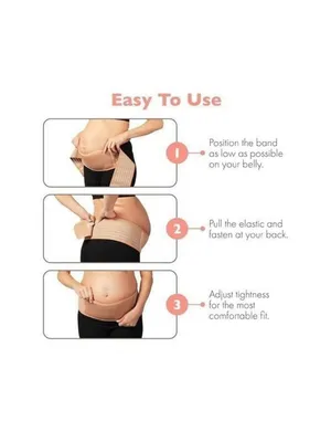 NEW Maternity Belly Band Pregnancy Abdomen Back Support Fits Up to 50" thumbnail 7