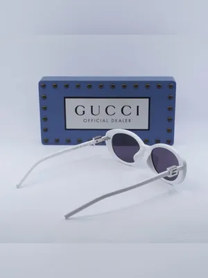 New Gucci Oval Sunglasses Gucci Gg1684sa 006 White Grey Women Eyewear Nib thumbnail 7