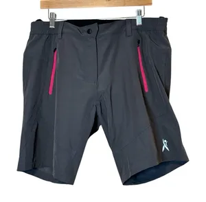 Priessei Women's Bike Cycling Shorts Size‎ XL Gray Pink Padded Athletic Sports thumbnail 1