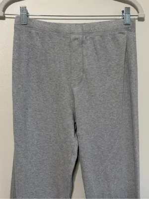 Skims Ribbed Gray Flare Pants Size XS Comfy Lounge thumbnail 4