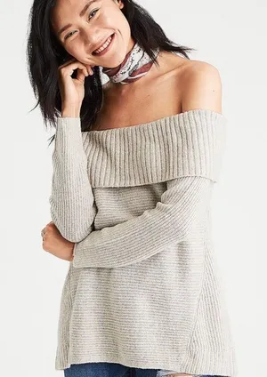 ✨American Eagle Off Shoulder Ribbed Sweater✨ thumbnail 1
