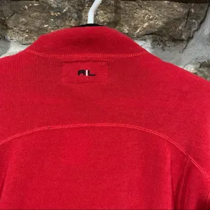 Vintage Red/Black Polo Ralph Lauren Embroidered Zip Up Sweatshirt Jacket thumbnail 6
