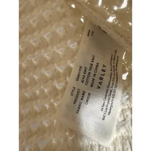Varley Alva Knit Short Sleeve Sweater in Egret Size Medium thumbnail 6