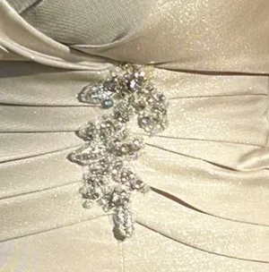 MKM Designs Elegant champagne-colored dress. Size 14. $36. thumbnail 4