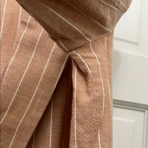 Stradivarius Brown and White Striped One Button Closure Casual Blazer - Sz Small thumbnail 10