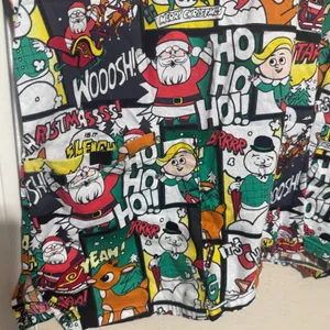Women's Rudolph Scrub Top XL Cartoon Christmas Hermey the dentist Santa Frosty thumbnail 2
