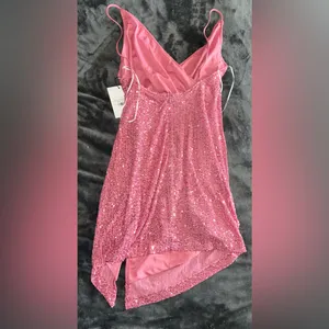 Hello Molly Twilight Dancer Sequin Dress in Lipstick Pink Size 6 (Medium) NWT thumbnail 8