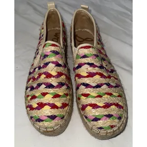 Sam Edelman Carrin Espadrille Platform Shoes Womens Size 8 Slip On Multicolor thumbnail 2