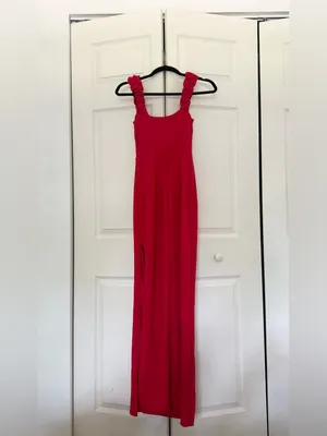 Lulu's Tayla Red Sleeveless Ruched Column Maxi Dress Long Dress Party Size Small thumbnail 8