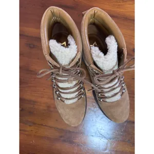 Marc Fisher Ltd Nairy Faux Fur Trim Hiking Boots Brown Women'S Size 9 New thumbnail 12