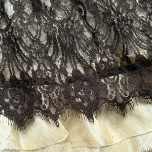 PAIGE Brown Lace Tank Top with Cream Accents thumbnail 2