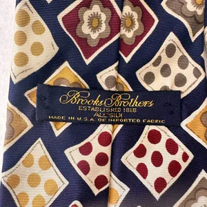Brooks Brothers Silk Tie Men's Necktie Executive Collection Multicolor Geometric thumbnail 5