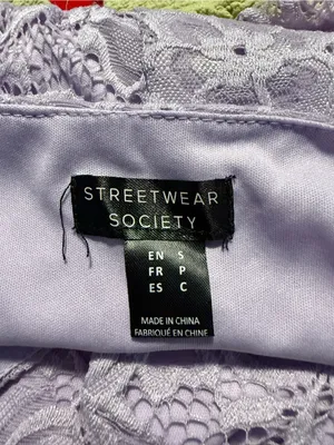 Streetwear Society Lavender Lace Spaghetti Strap Mini Dress thumbnail 3