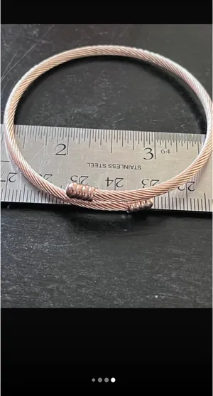 Anthro rose gold cable bracelet (1) thumbnail 4