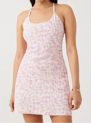 Outdoor Voices Exercise Dress Wavy Checker Womens XL New Athleticwear Pickleball thumbnail 1