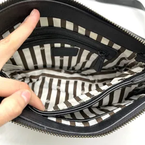La Diva Crossbody Bag Black Suede Leather Tassel Minimalist Indie Urban‎ Edgy thumbnail 12