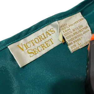 Victoria’s Secret Gold Label Lace Satin Gown - Green - Large thumbnail 10