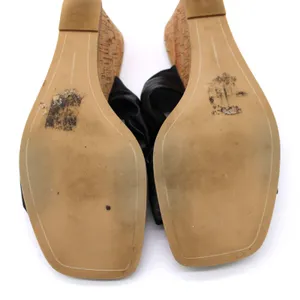 Dolce Vita‎ Womens 9.5 Naji Knotted Cork Wedge Sandal Black Summer Beachy Boho thumbnail 8