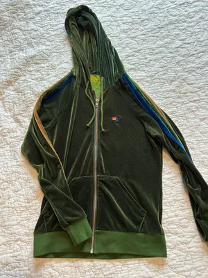 Green Velvet Hoodie thumbnail 1