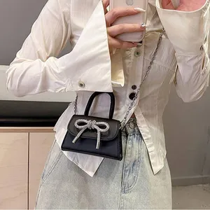 Elegant Black Handbag with Silver Accents thumbnail 2