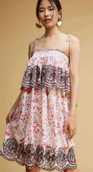 Anthropologie Samsa Embroidered Sundress by Antik Batik thumbnail 1
