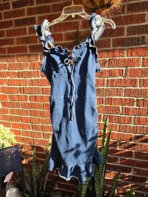 Denim Minidress Large thumbnail 7